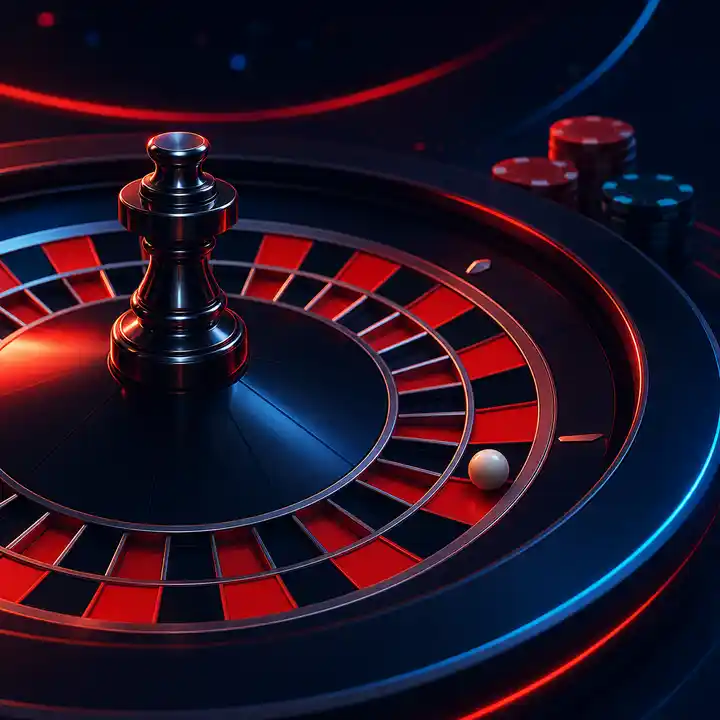 Tile casino con roulette stilizzata senza numeri